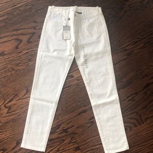 NWT A/X Armani Exchange White Skinny Jeans Size 2